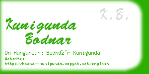 kunigunda bodnar business card